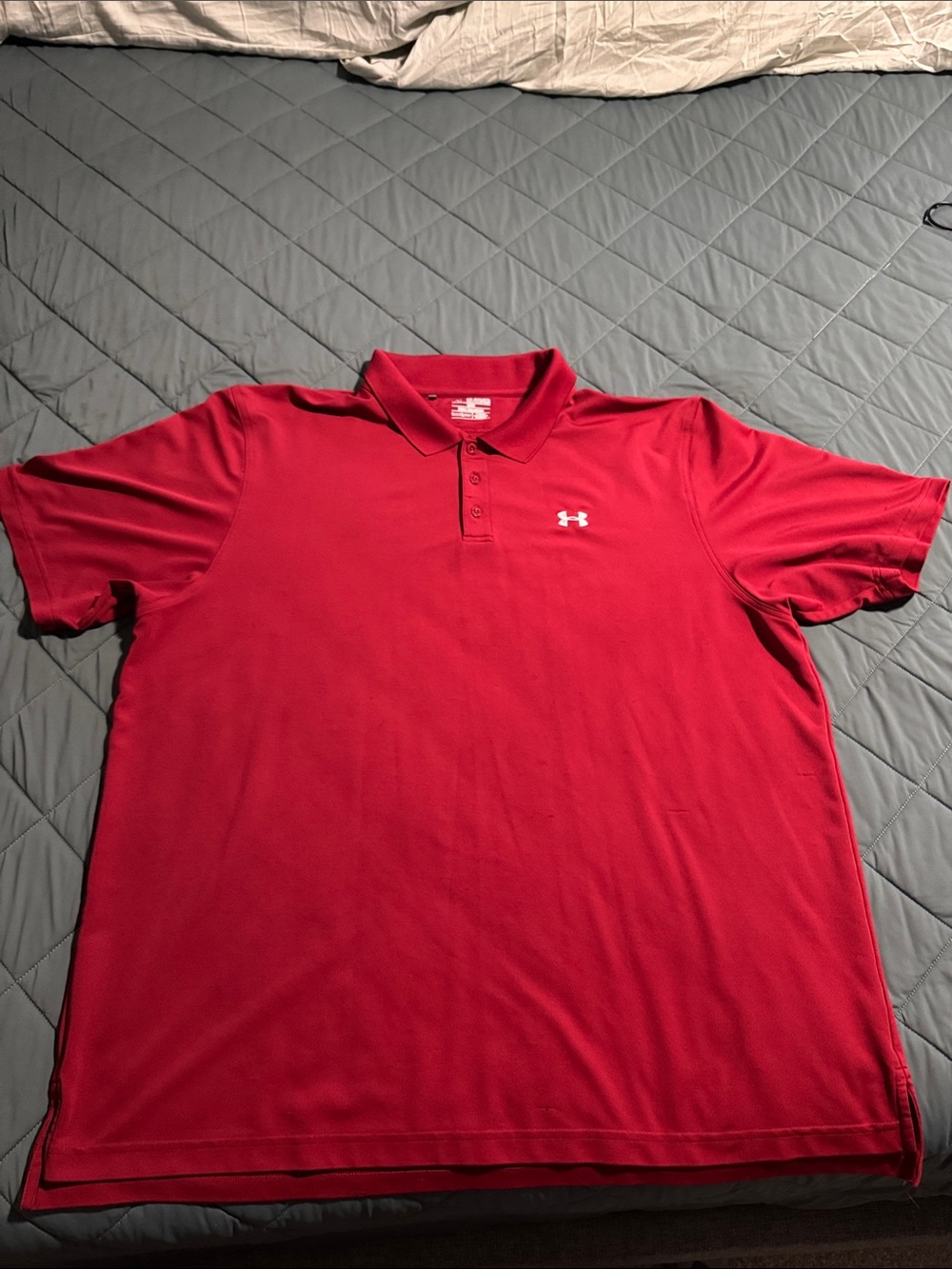 Under Armour Men’s Bright Red Polo with Embroidered Logo